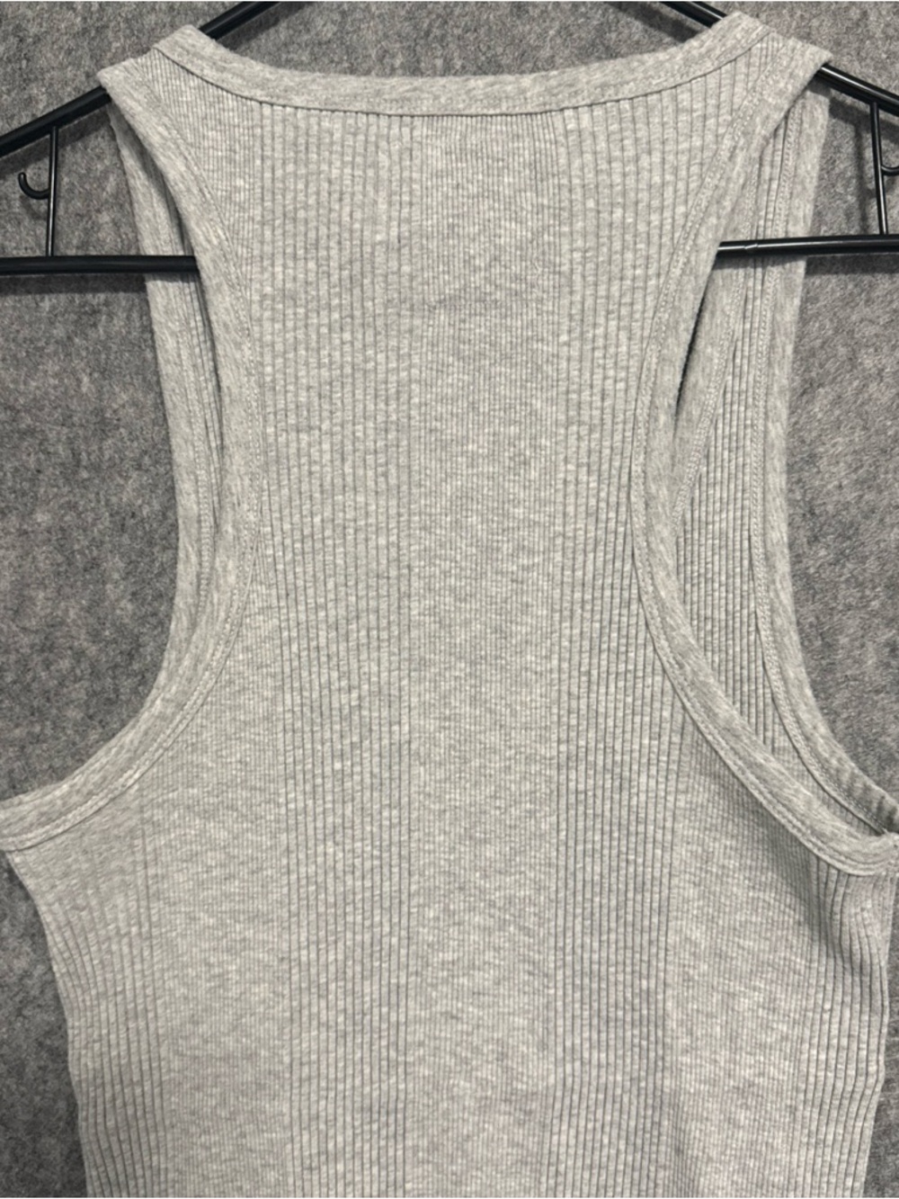 aerie Light Gray Ribbed Henley Tank - Picture 5 of 12